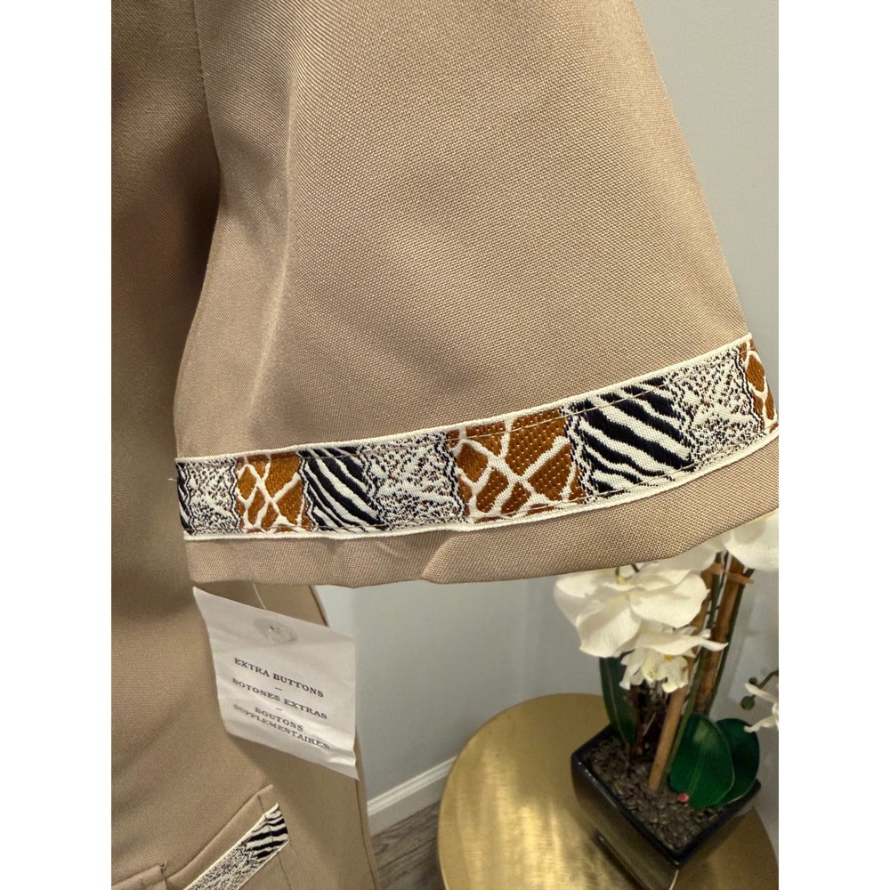 BFA Classics Tan Khaki Safari Maxi Dress, Size 14 - Picture 2 of 7